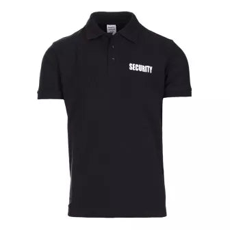 Zwart security poloshirt met opdruk voor en achter