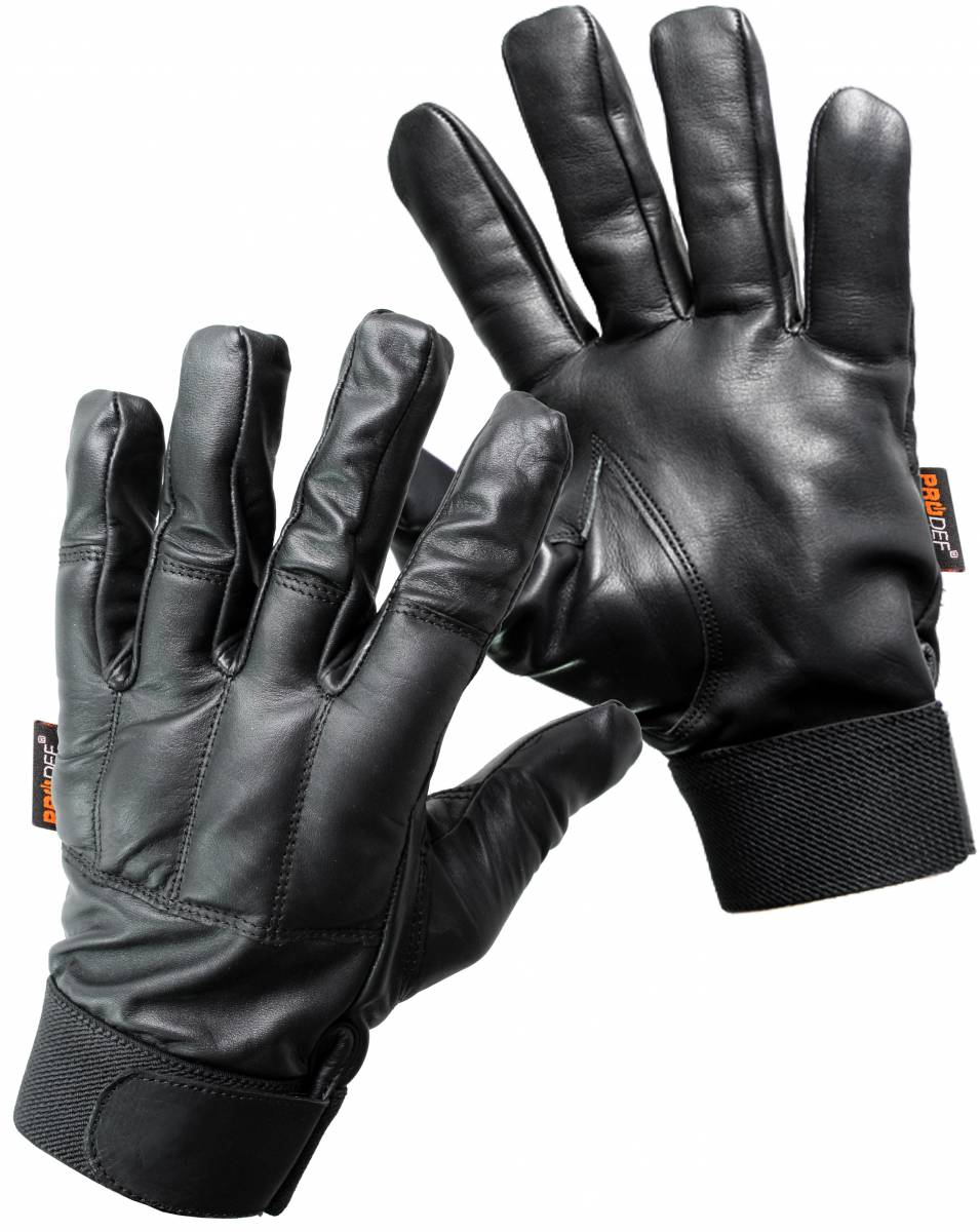 PRODEF kwartszand handschoenen – HPPE snijbescherming & impactdemping – leer