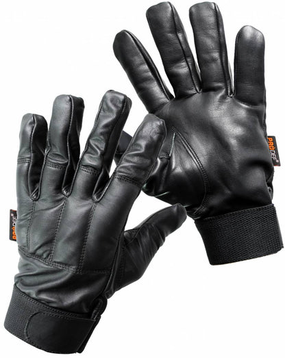 PRODEF kwartszand handschoenen – HPPE snijbescherming & impactdemping – leer