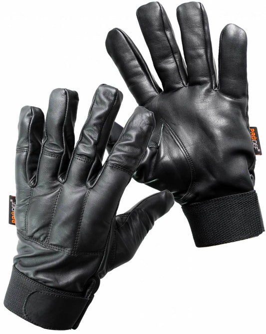 PRODEF kwartszand handschoenen – HPPE snijbescherming & impactdemping – leer