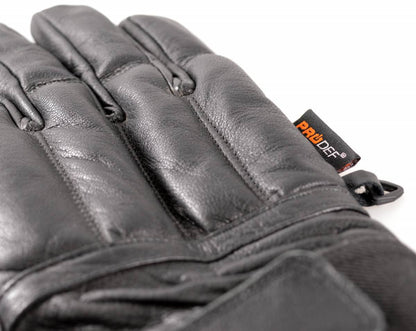 PRODEF kwartszand handschoenen – HPPE snijbescherming & impactdemping – leer
