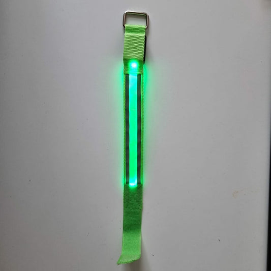 Reflecterende LED armband met drie lichtstanden